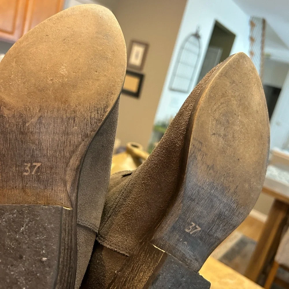 Chocolat Blu Taupe Brown Western Ankle Boots - Picture 4 of 11